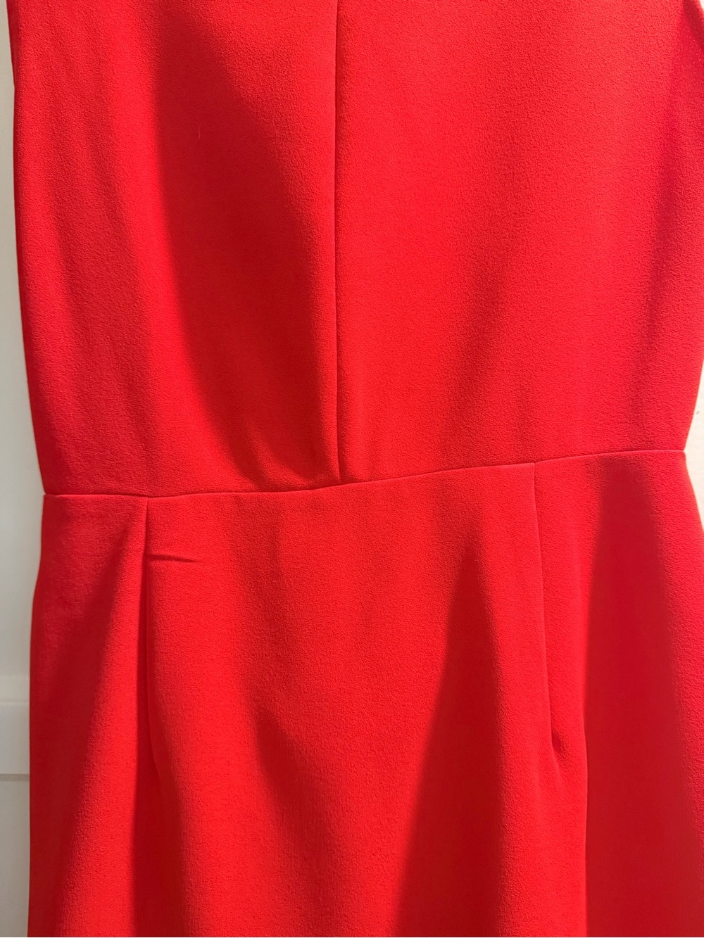 ZARA Draped Cowl Neck Red Mini Dress – Size Medium - Picture 12 of 12